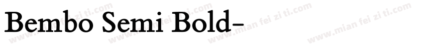 Bembo Semi Bold字体转换